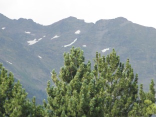 Snow up on the mountains, even in August